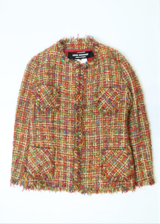 Women's Junya Watanabe Multicolor Tweed Jacket Size Medium