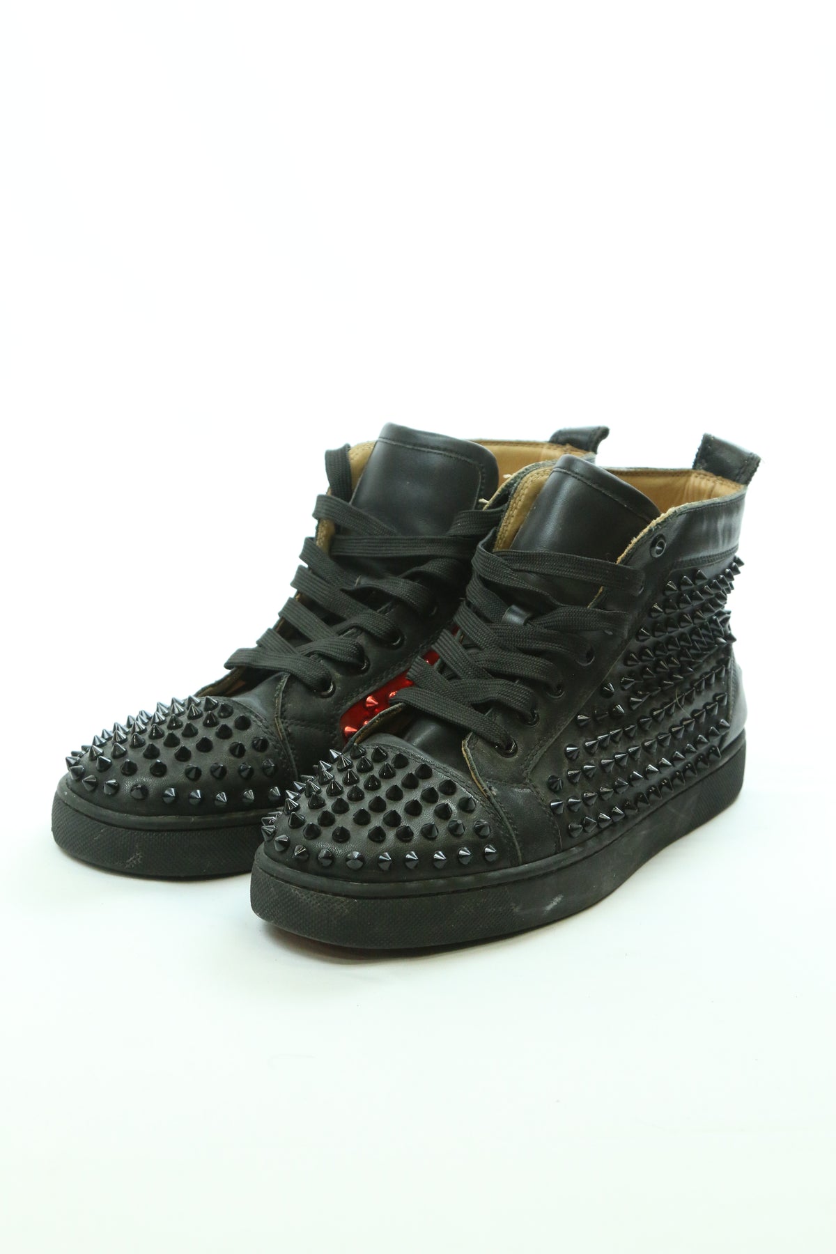 Men's Christian Louboutin Louis Spikes High-Top Sneaker Size 8