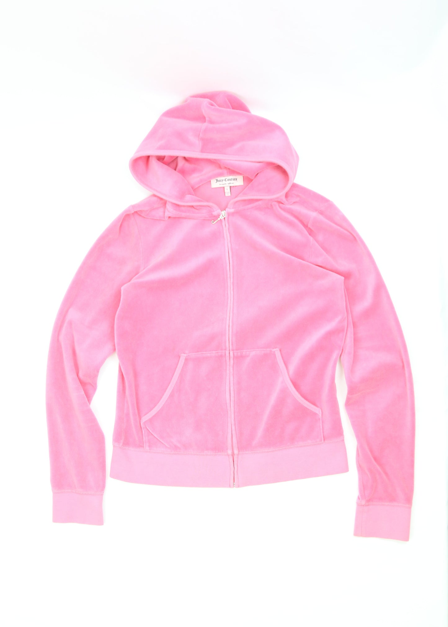 Women's Vintage Juicy Couture Velour Track Jacket Hoodie Size Large