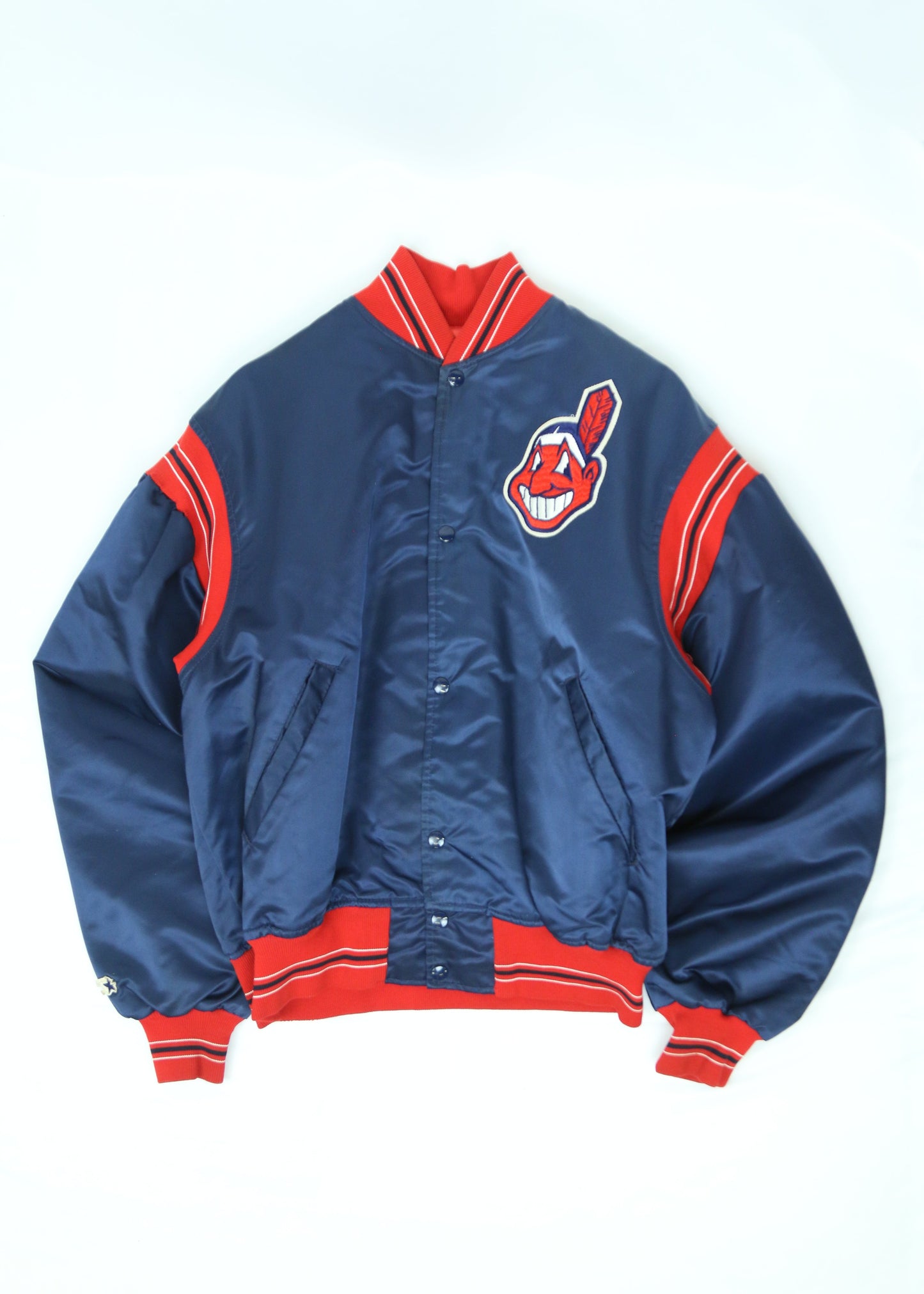 Men's Vintage Cleveland Indians Starter Bomber Jacket Size XL