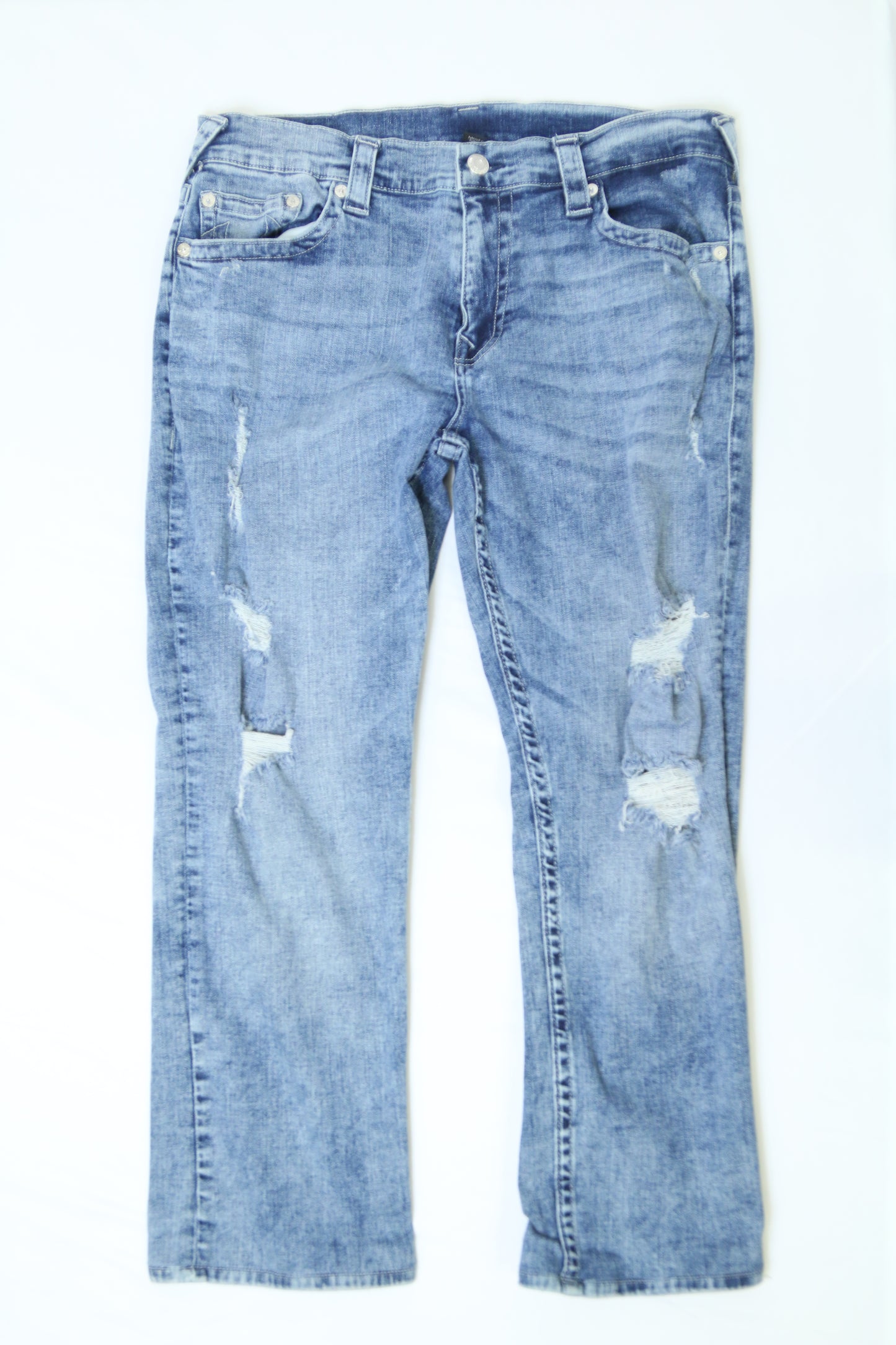 Men's True Religion Ricky Relaxed Straight Jeans Size 36"