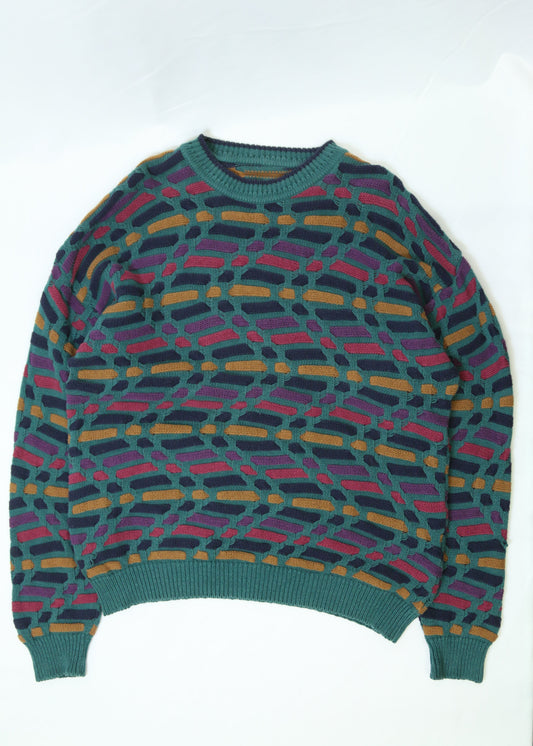 Men's Multicolour Knitted Sweater Size XL