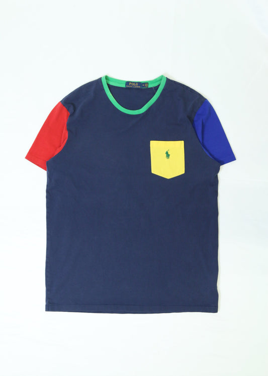 Men's Polo Ralph Lauren Striped Pocket T-Shirt Size Medium