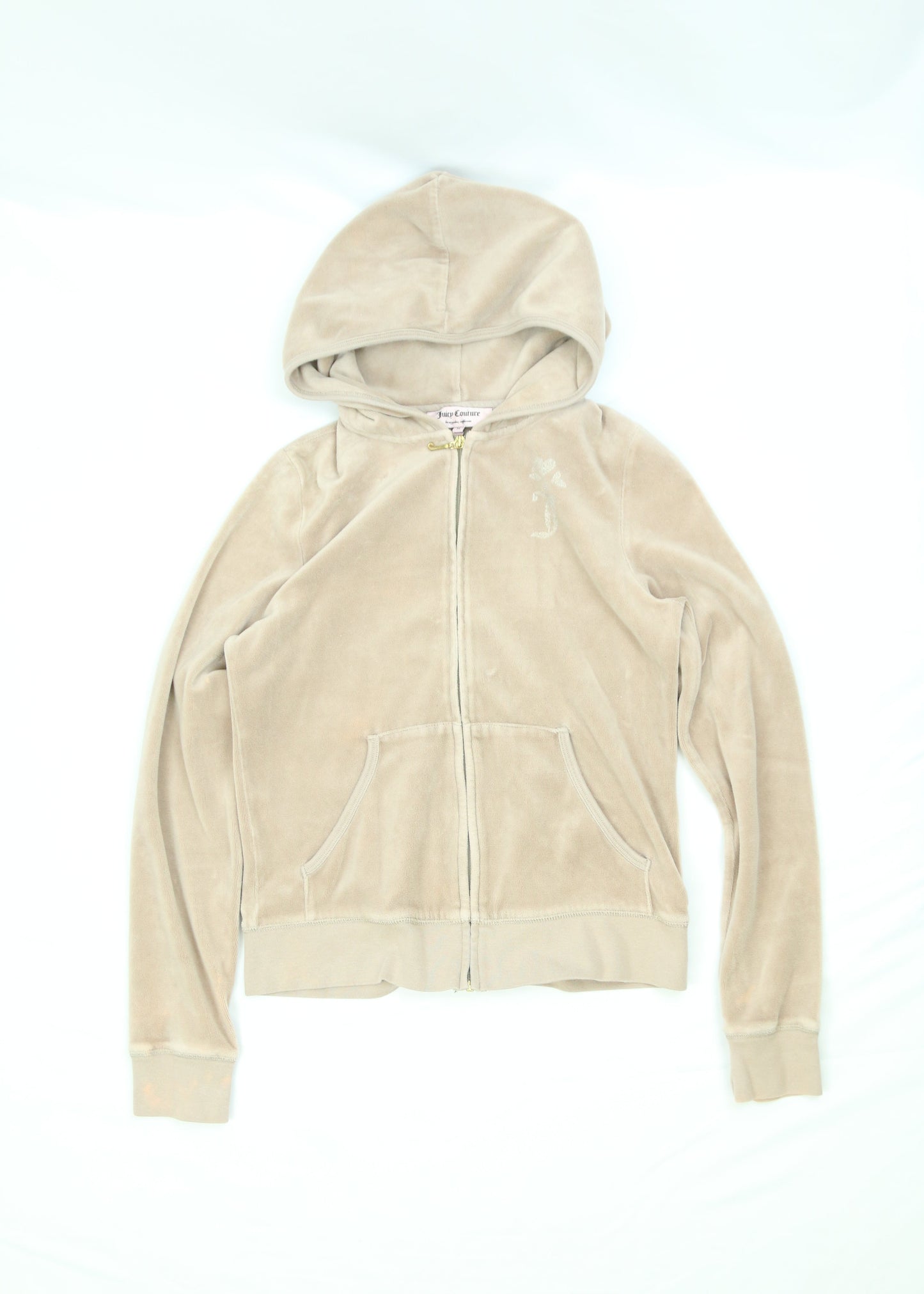 Women's Juicy Couture Beige Robertson Hoodie Size Medium