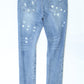 Men's Off-White Distressed Skinny Jeans Size 33"