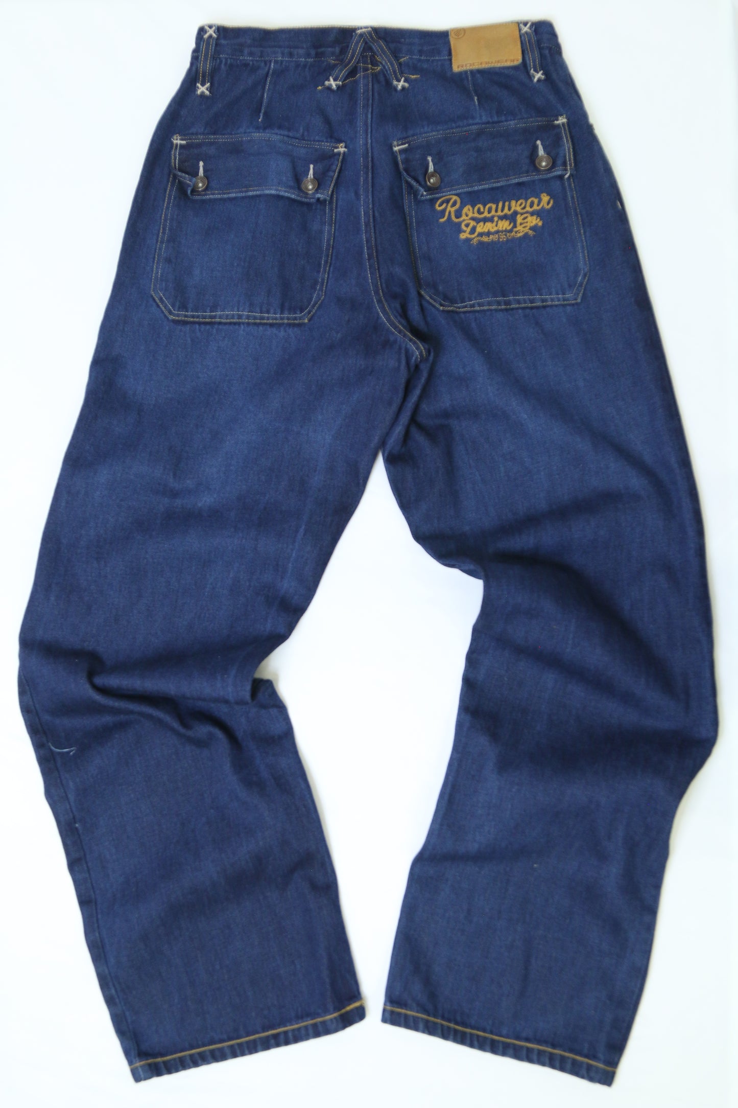 Men's Dark Denim Y2K Rocawear Baggy Jeans Size 30"