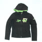 Women's Harley Davidson Black and Green Full Zip Hoodie Size Small