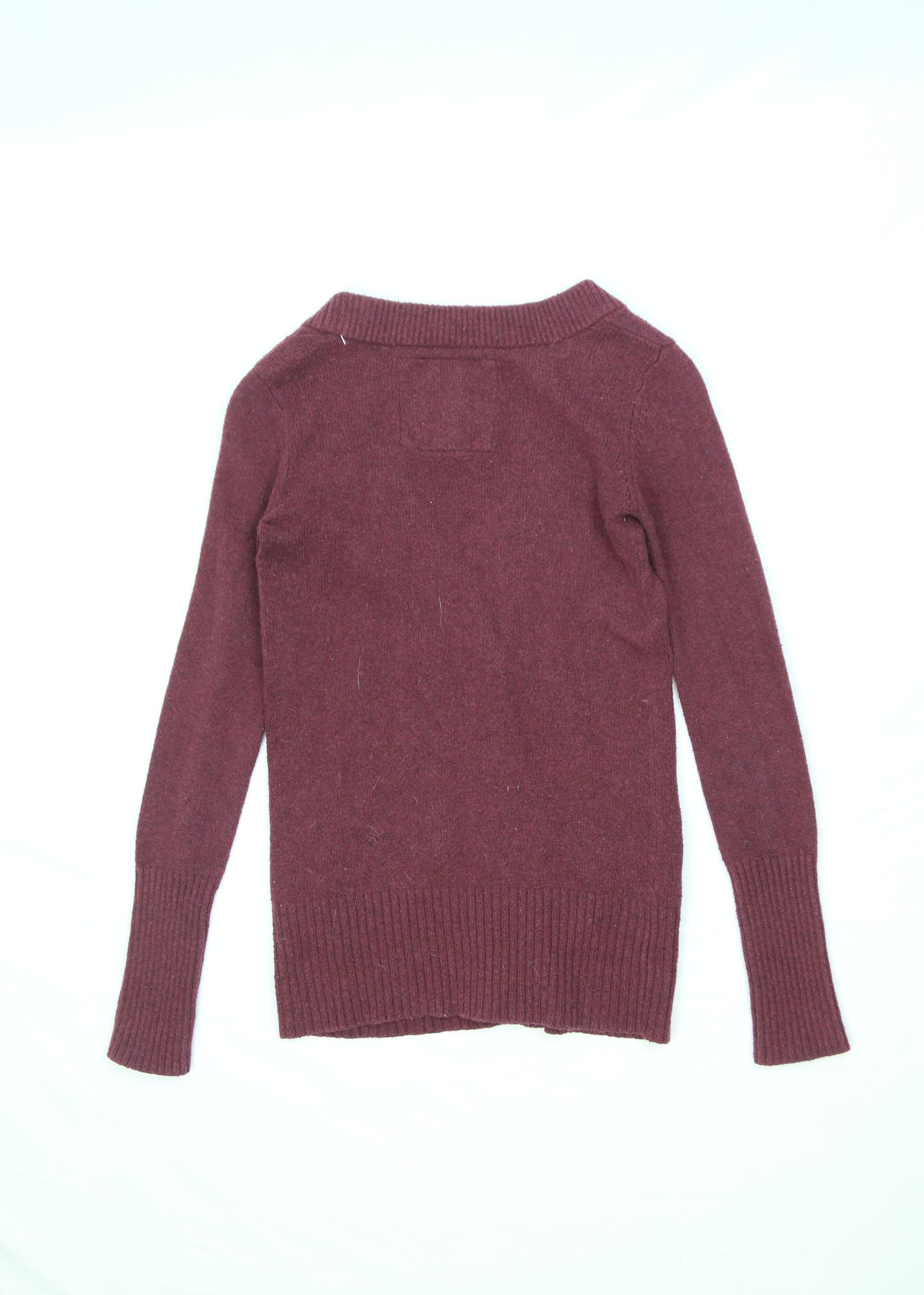 Women's Abercrombie & Fitch Maroon Button-up Cardigan Sweater Size Medium