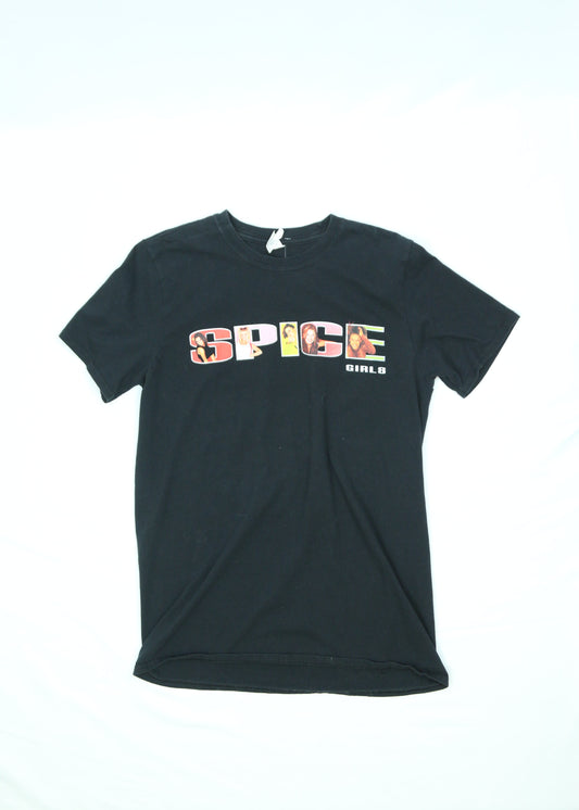 Women's Black Spice Girls Logo Photo T-Shirt Size Medium