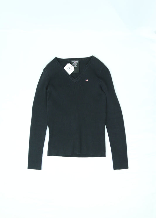 Women's Polo Ralph Lauren V-neck Ribbed Knit Sweater Size Small