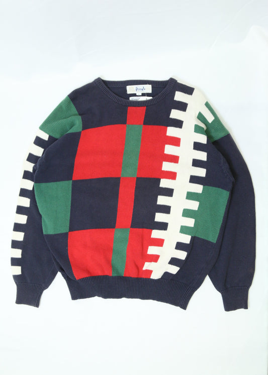 Men's Pringle of Scotland Multicolor Knit Sweater Size Large