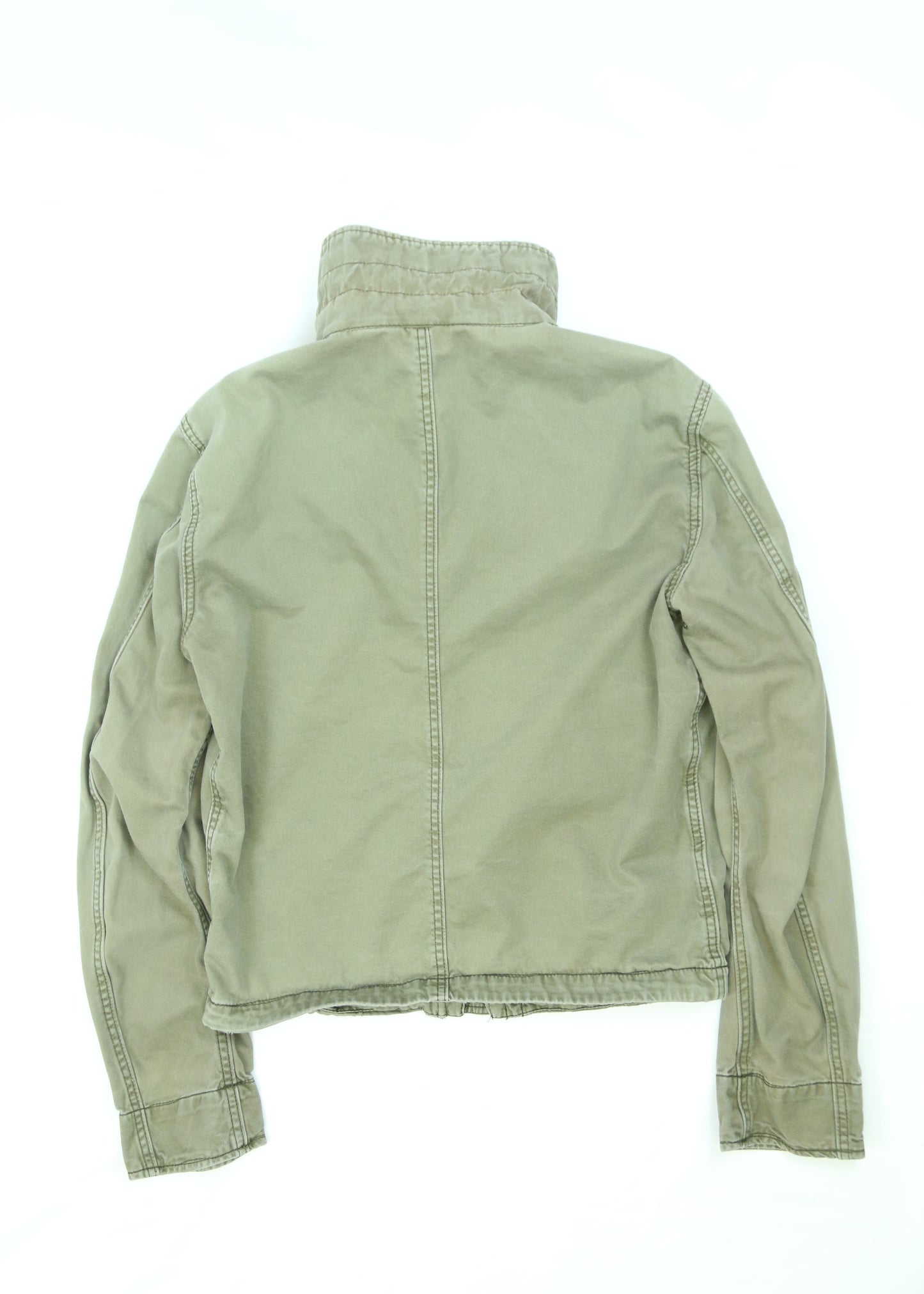 Men's Olive Green Hollister Military-Style Field Jacket Size Small