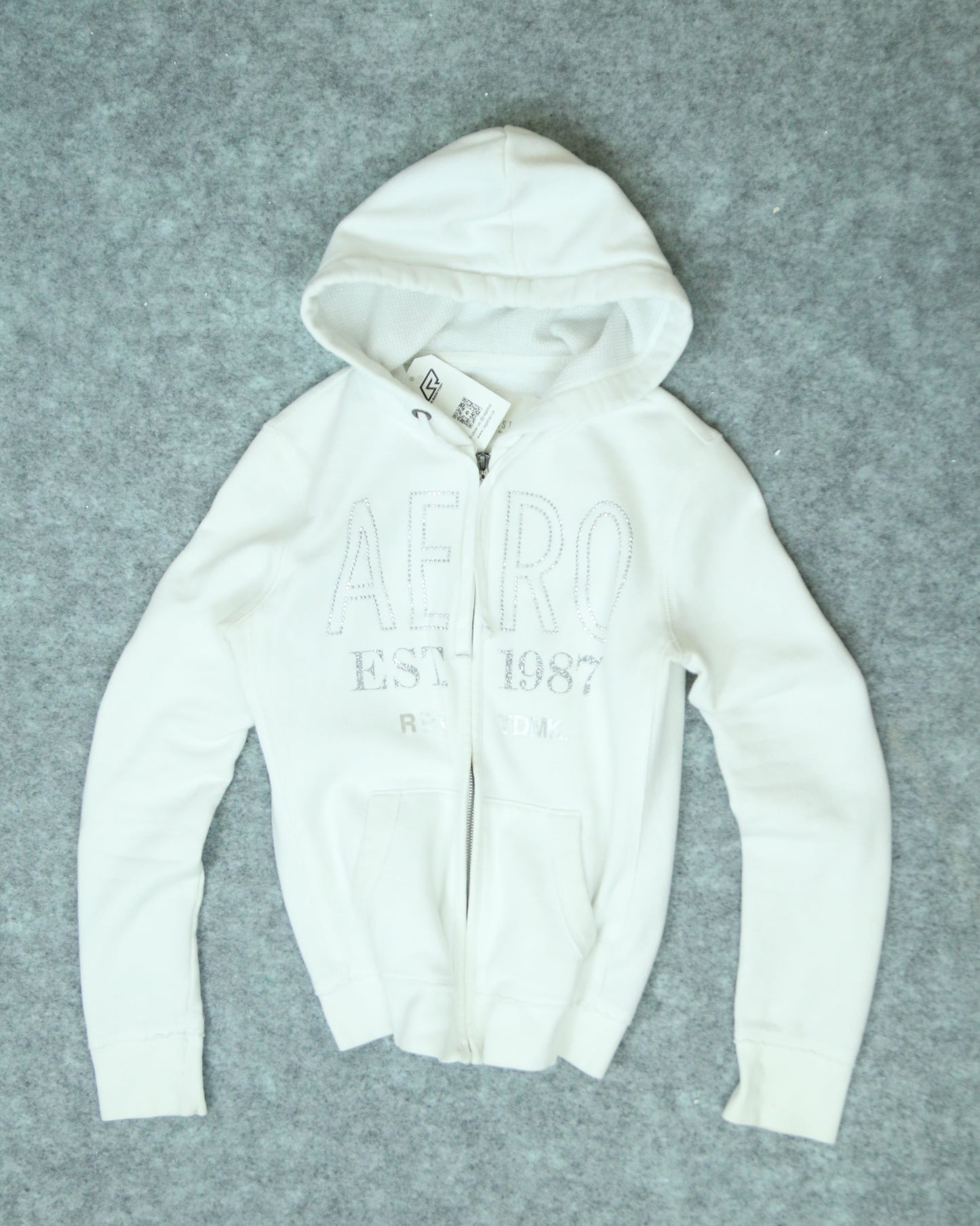 Women's White Aeropostale Full-zip Hoodie Size Small