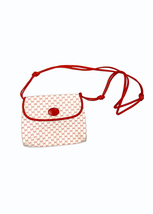 Vintage Gucci Micro GG print crossbody shoulder bag