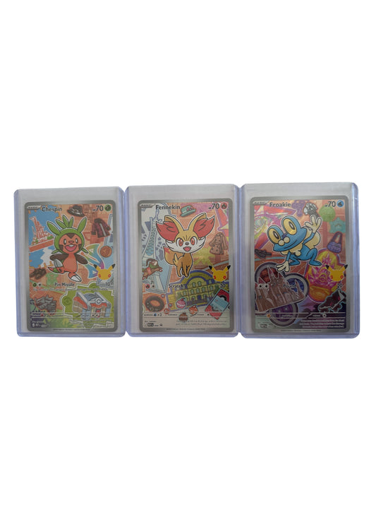 Pokemon First Partner Collection Gen 6 MEP Promo Cards - Front