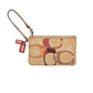 Women's Coach Leather Wristlet (Multicolor)