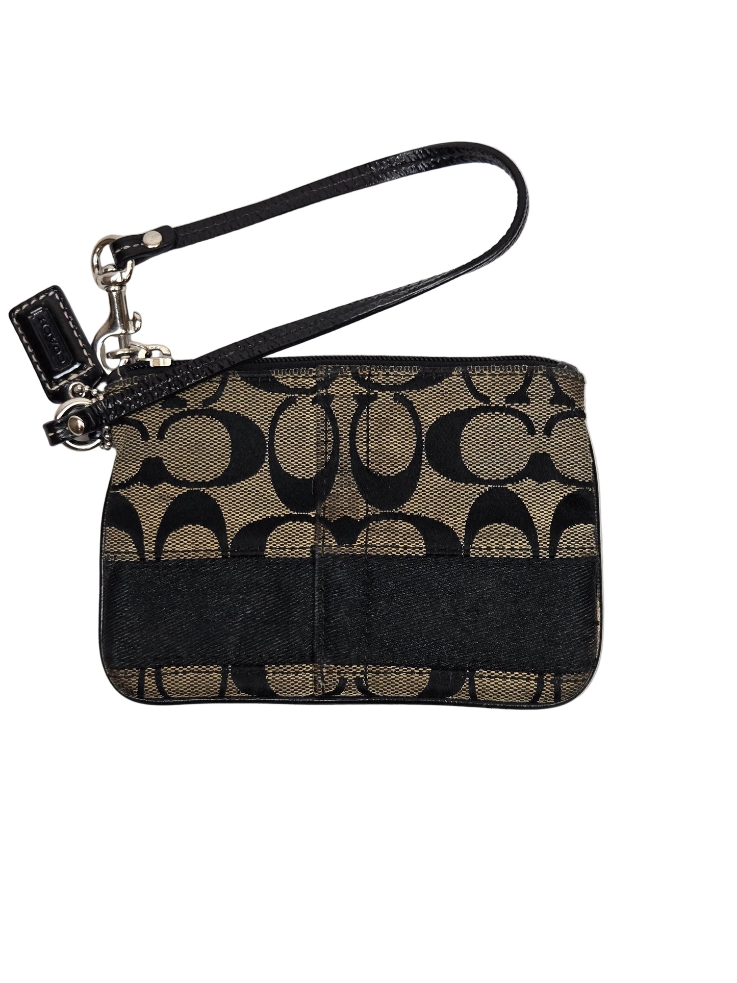 Women's Coach Wristlet (Black/Grey)