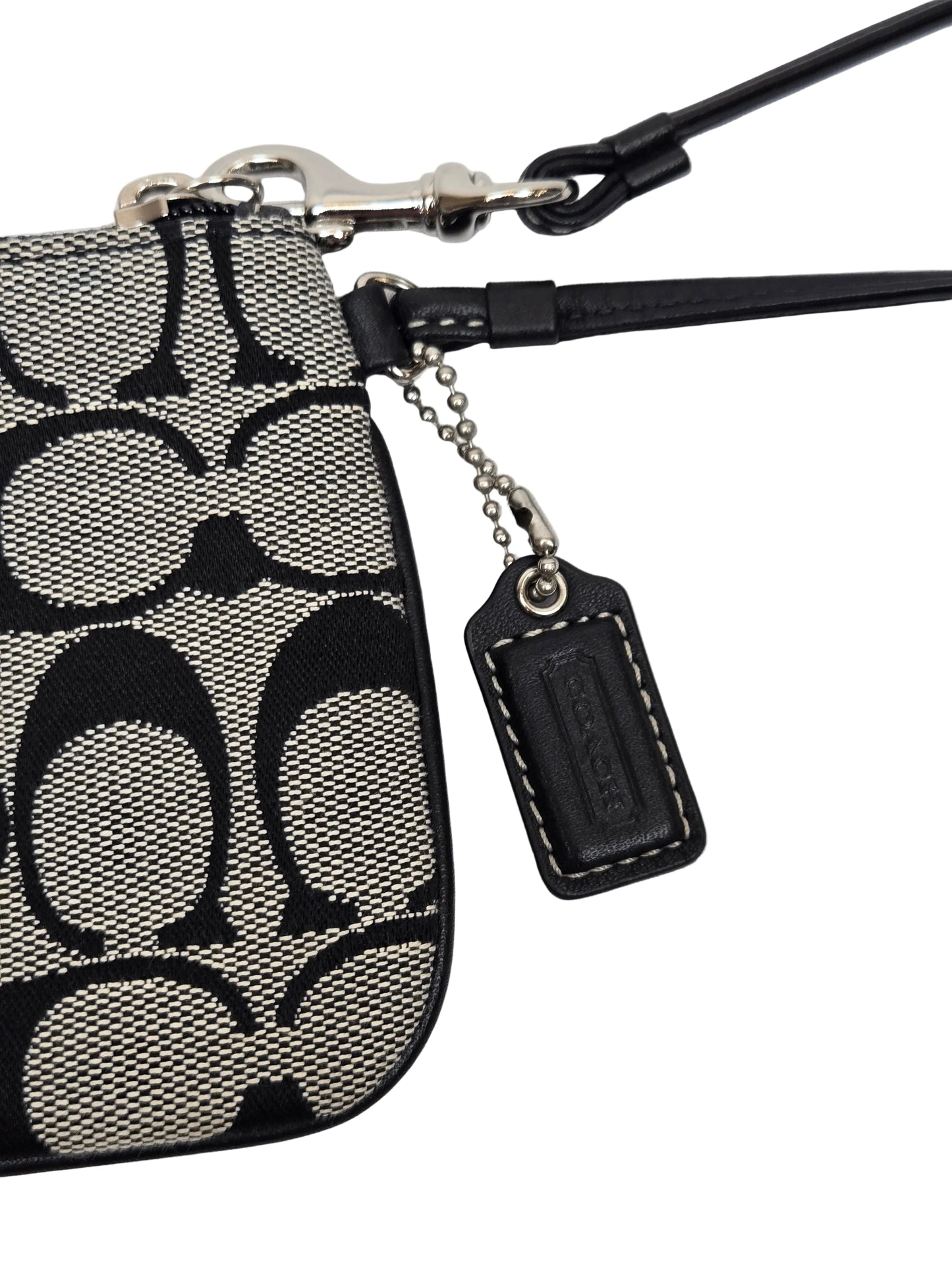 Women's Coach Wristlet (Black/Grey)