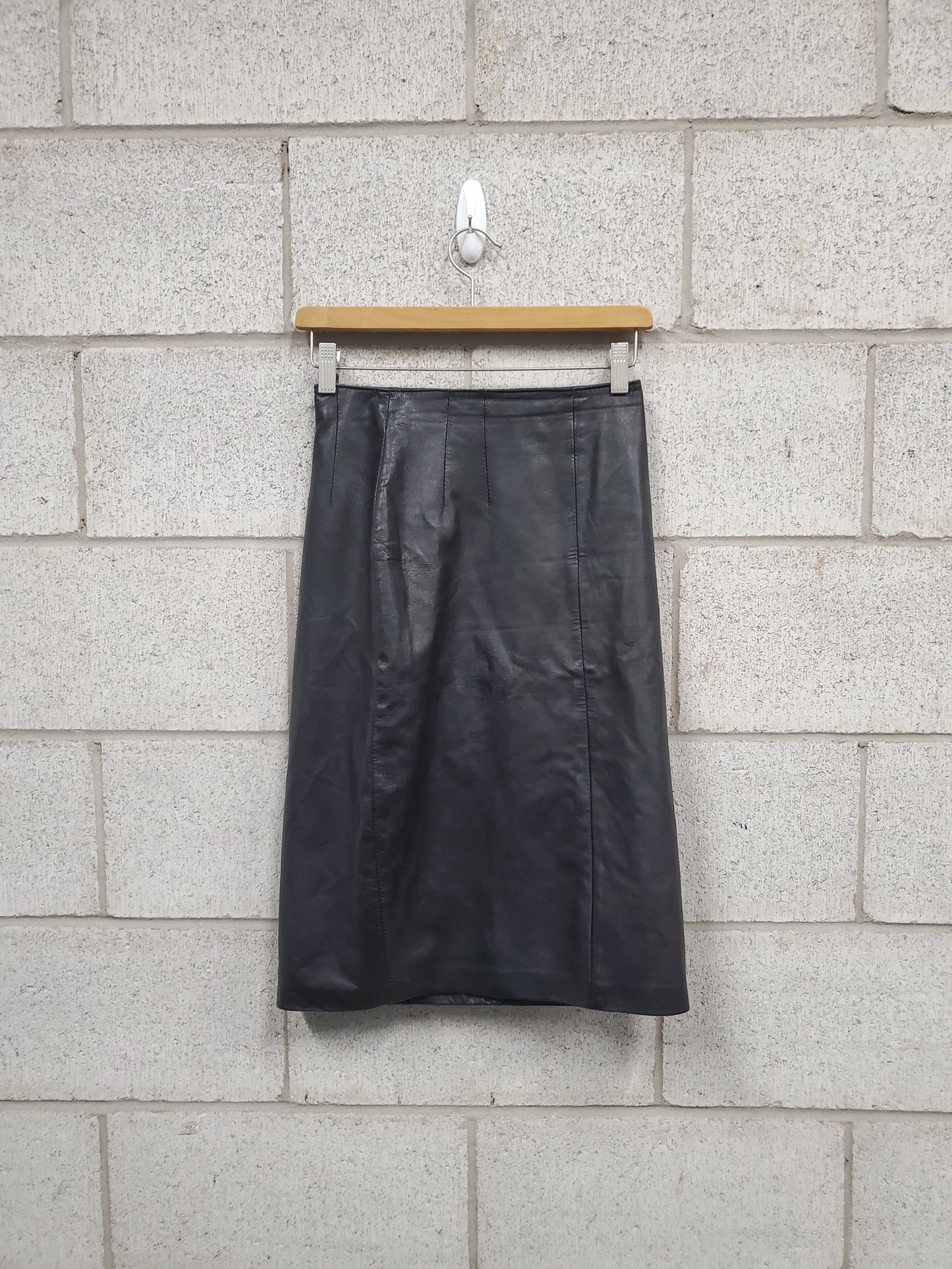 Womens Vintage Leather Skirt Size 4