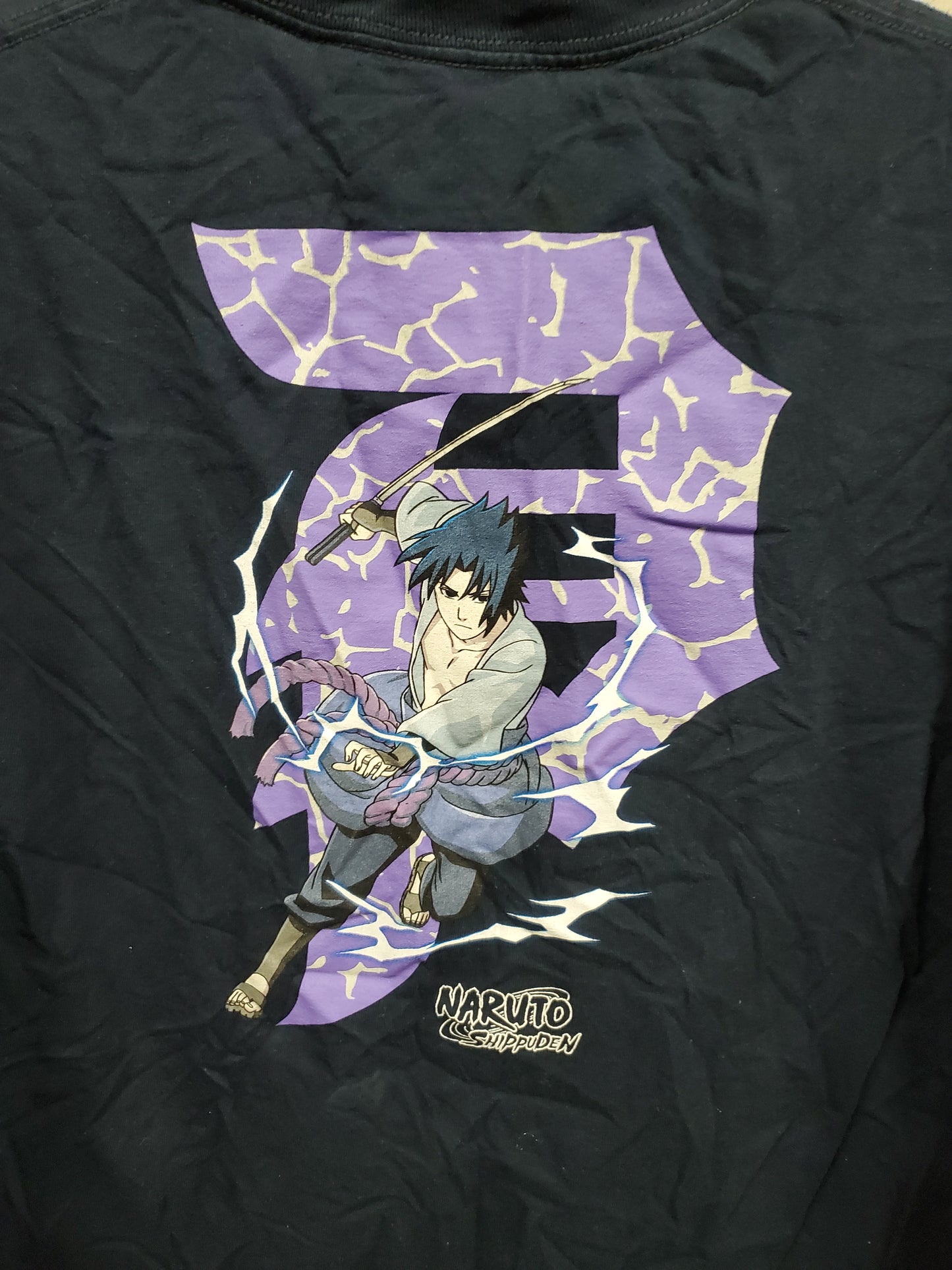 Mens Naruto Shippuden Sasuke Uchiha T-Shirt Size Large