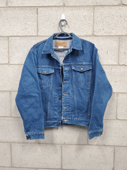 Mens Vintage Wrangler Denim Jacket Size Medium