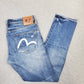 Mens Evisu Denim Jeans Size 34"x34"