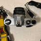 Pentax K1000 35mm SLR Film Camera Kit w/50mm Lens, Pentax Camera Cover, Vivitar 3500 Flash