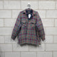 Mens Green Plaid Button up Long Sleeve Size Large