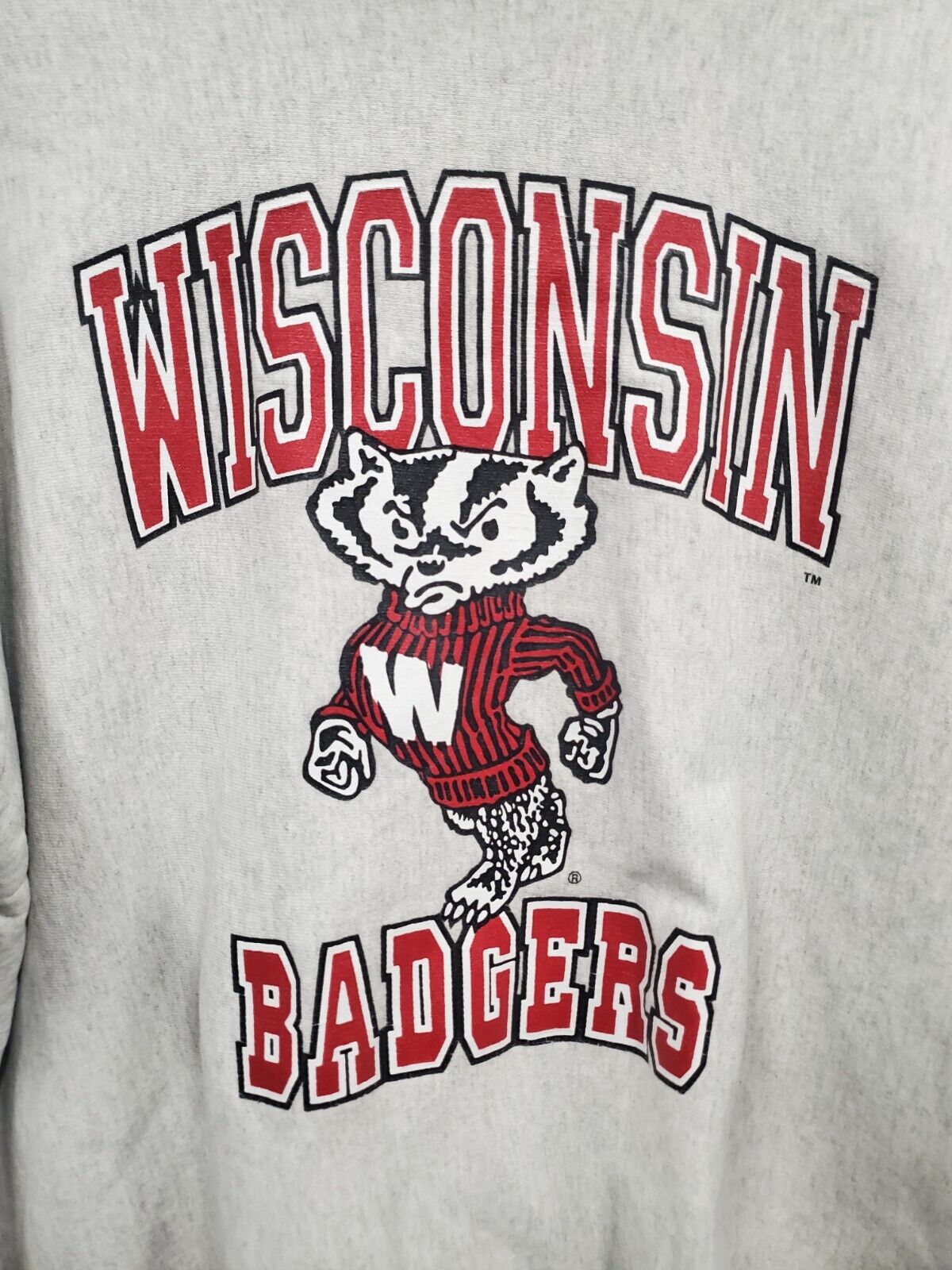 Mens Wisconsin Badgers Crewneck Fits S/M