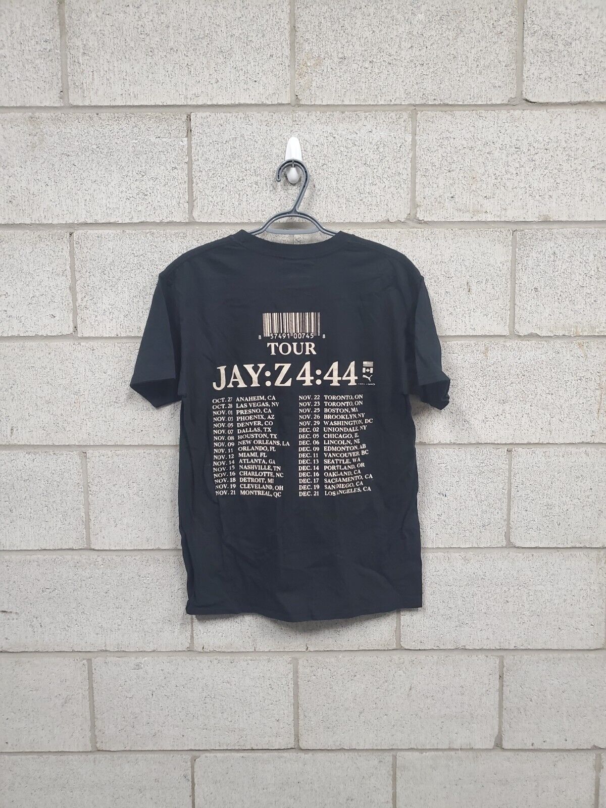 Mens Jay-Z 4:44 Tour T-Shirt Size Large
