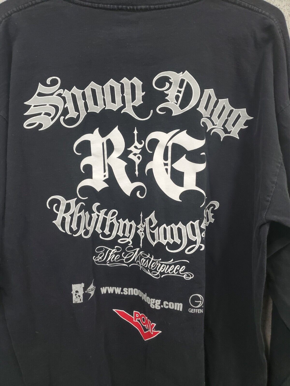 Mens Snoop Dogg Rhythm & Gangsta Long Sleeve Shirt Size Large