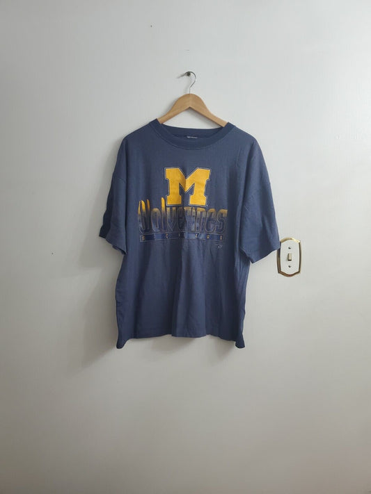 Mens Vintage Michigan Wolverines Ravens T-Shirt Fits XL