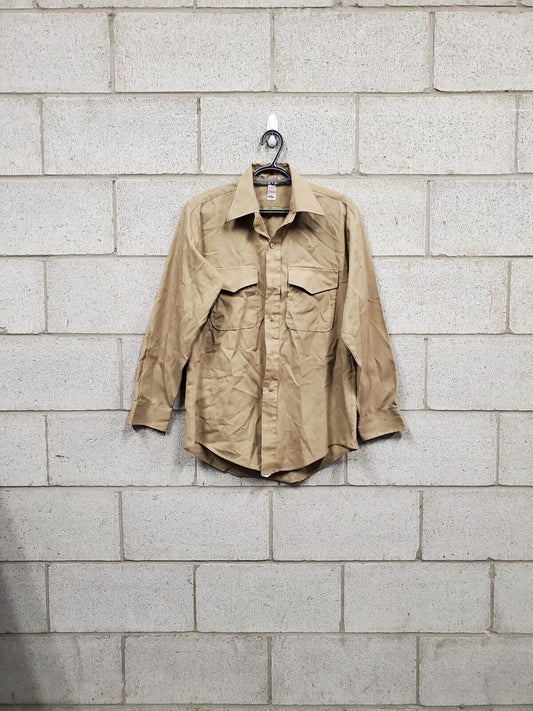 Mens USN Navy Button Up Fits Medium